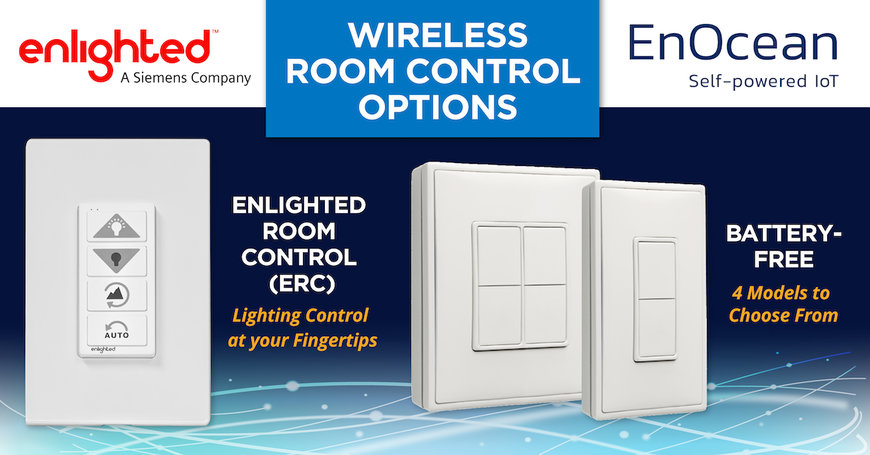 Enlighted Adds EnOcean Wireless and Battery-Free Room Controls to IoT Portfolio Offering